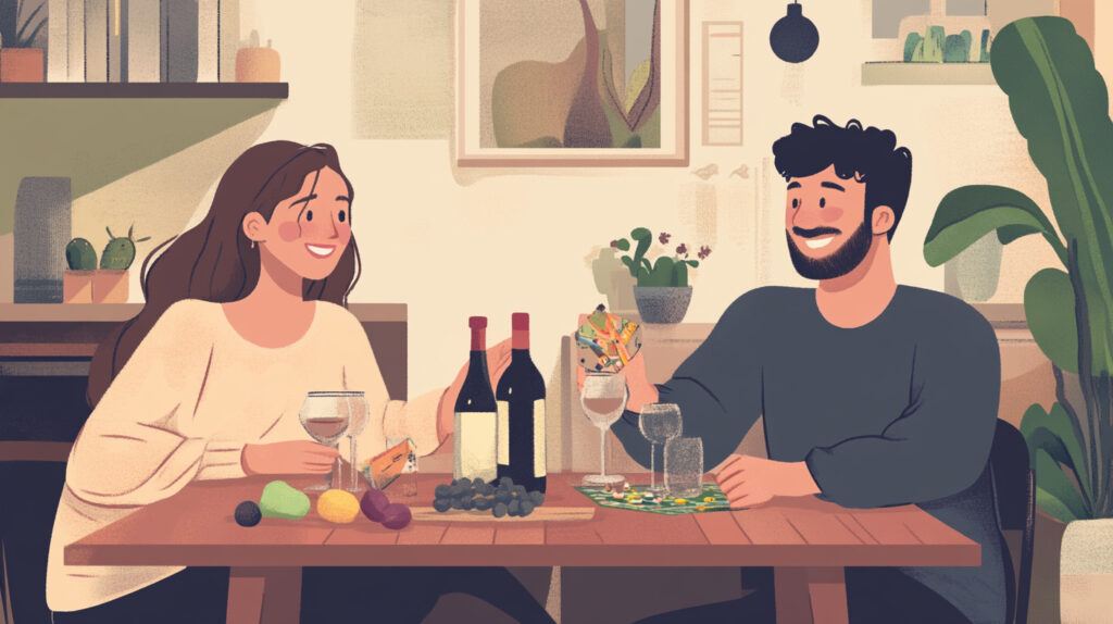 Try a game night at home as a first date idea